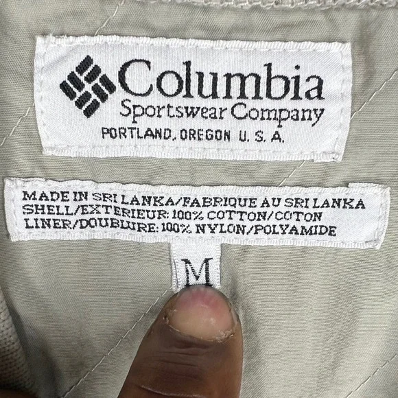 Vintage Columbia Sportswear Women Utility Vest Sage Green Cotton Cargo Pockets M - Picture 2 of 4